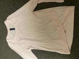 Yogalicious Pink Modal Blend Criss Cross Hem Long Sleeve Pullover